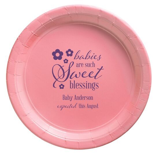 Sweet Blessings Paper Plates
